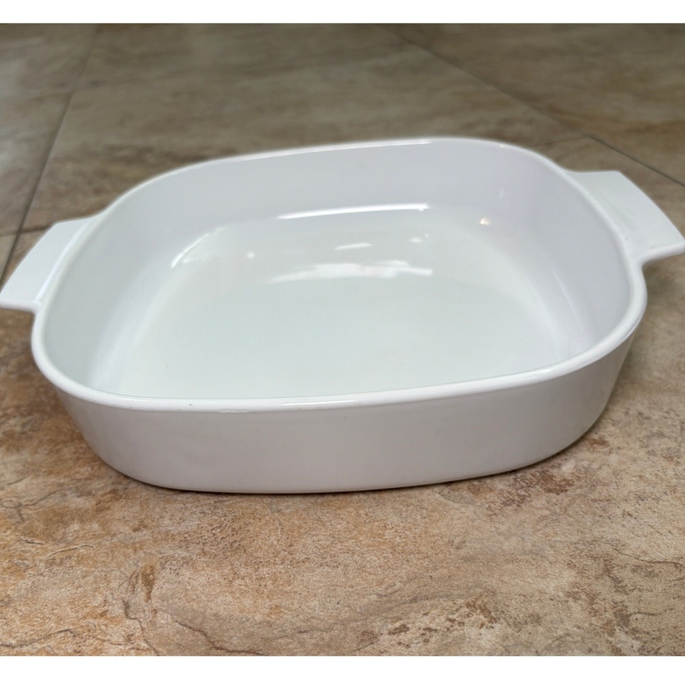Corning Ware Just White 2.5 Liter Square Casserole Dish A-10-B Pyroceram